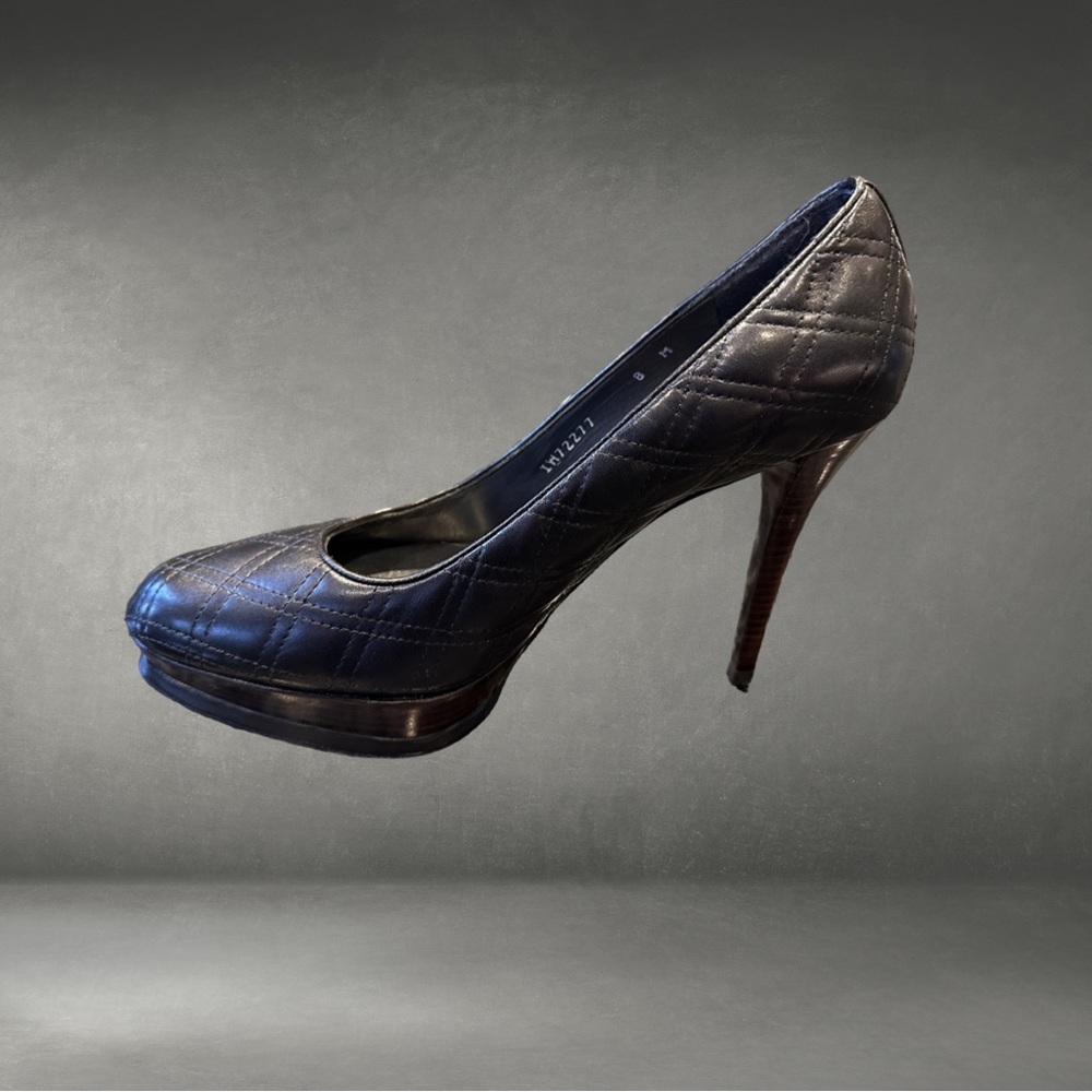 Stuart Weitzman Black Quilted Heels